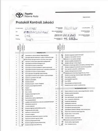 Toyota C-HR cena 120900 przebieg: 34686, rok produkcji 2021 z Wejherowo małe 326